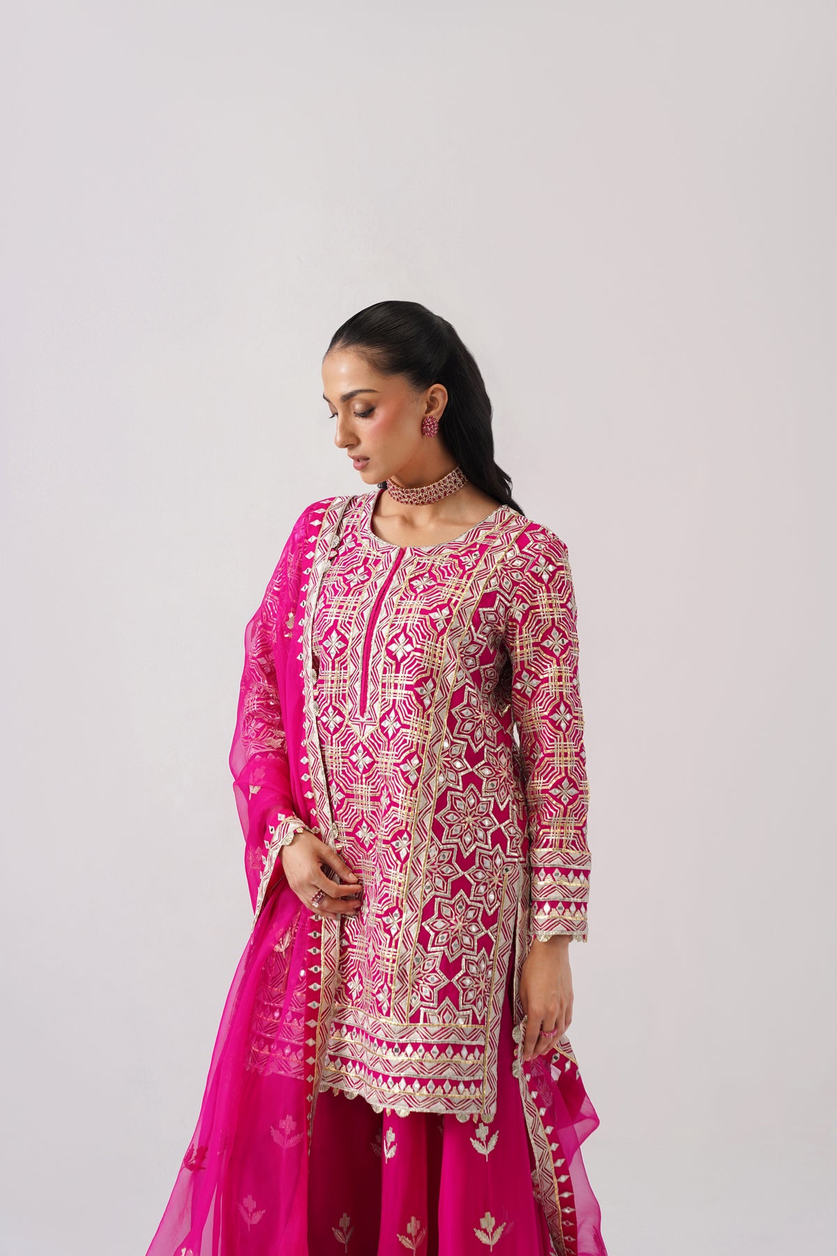 Roshini - Short Kurta Sharara Set