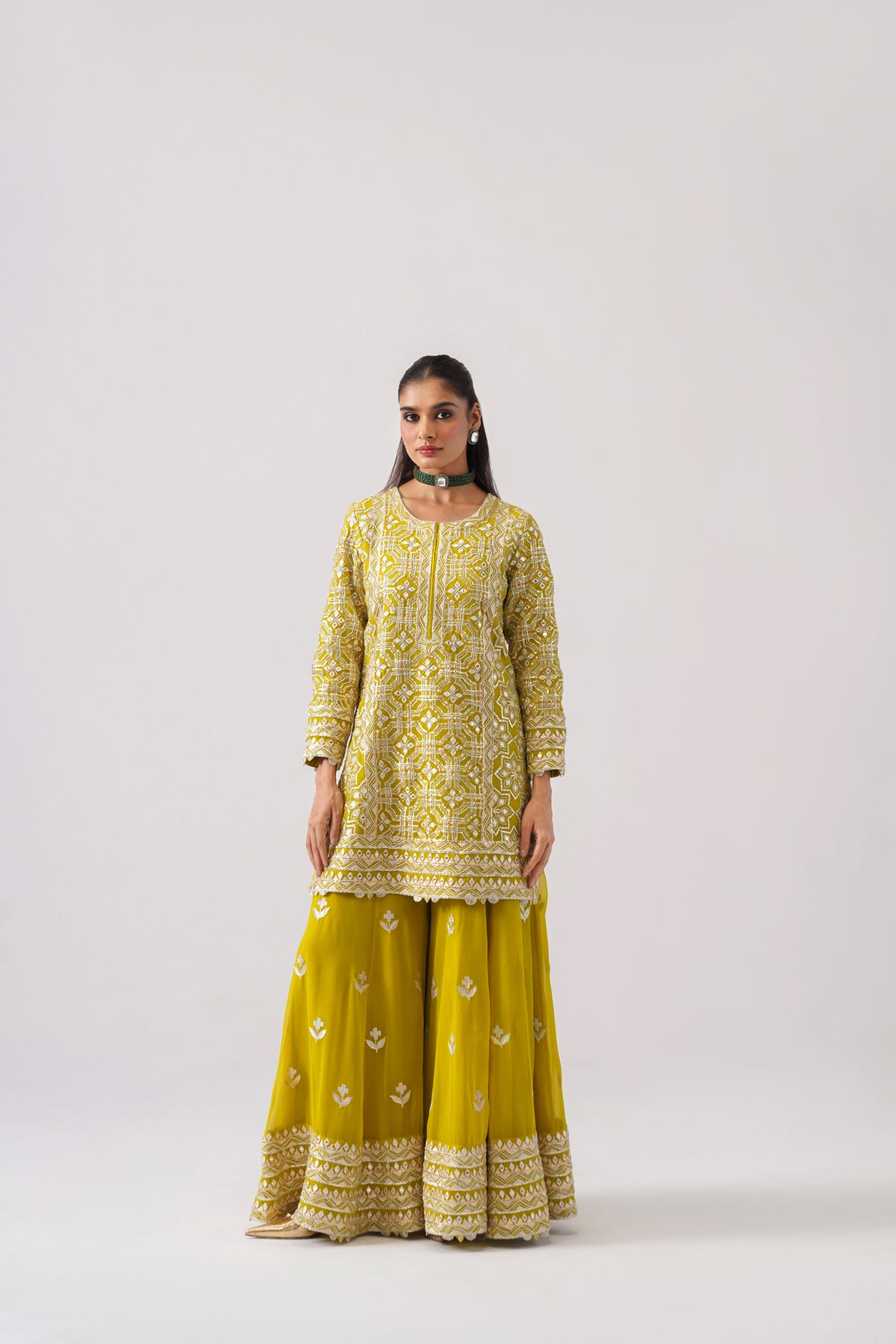 Roshini - Short Kurta Sharara Set