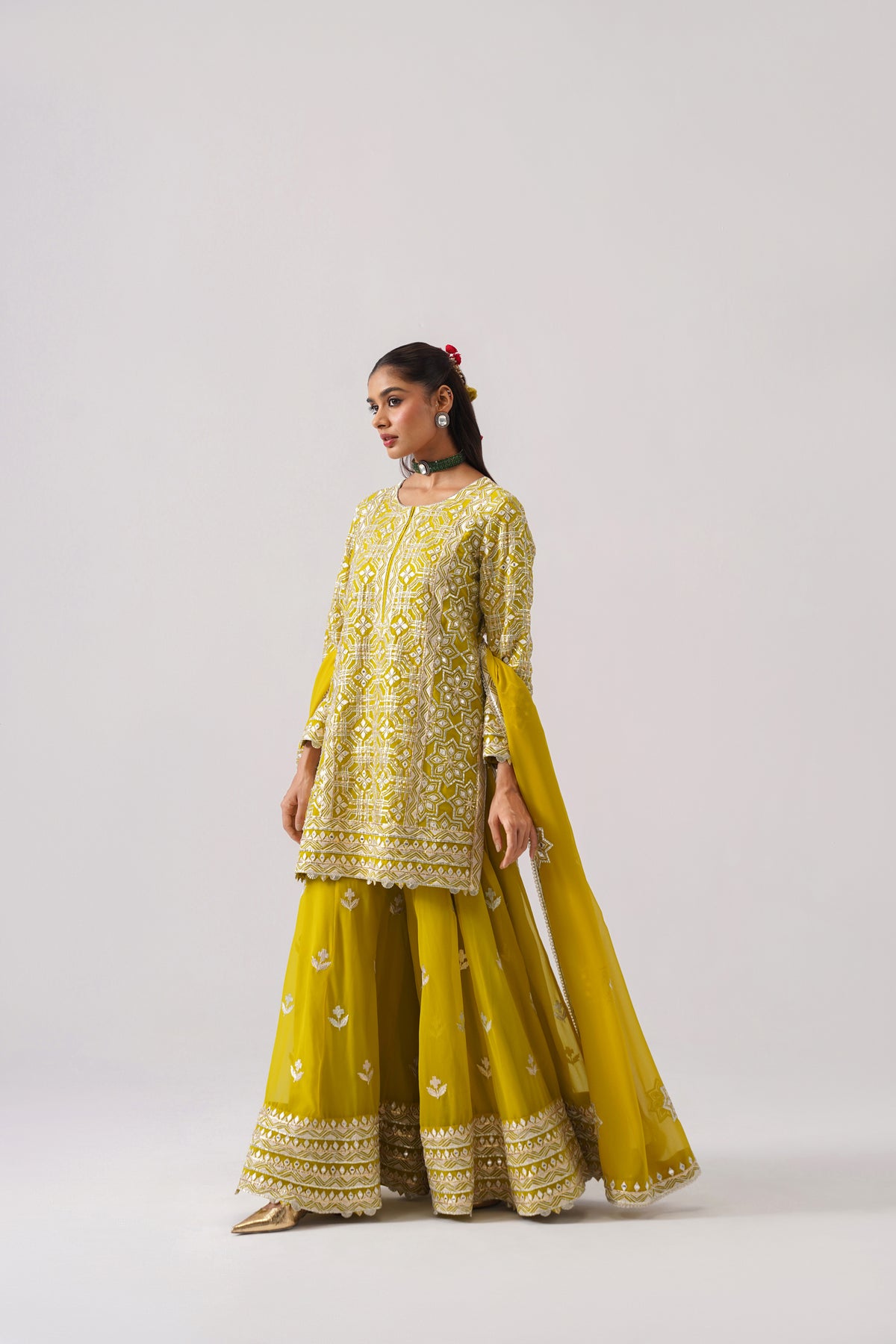 Roshini - Short Kurta Sharara Set