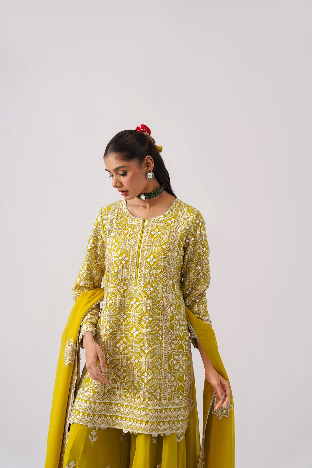 Roshini - Short Kurta Sharara Set