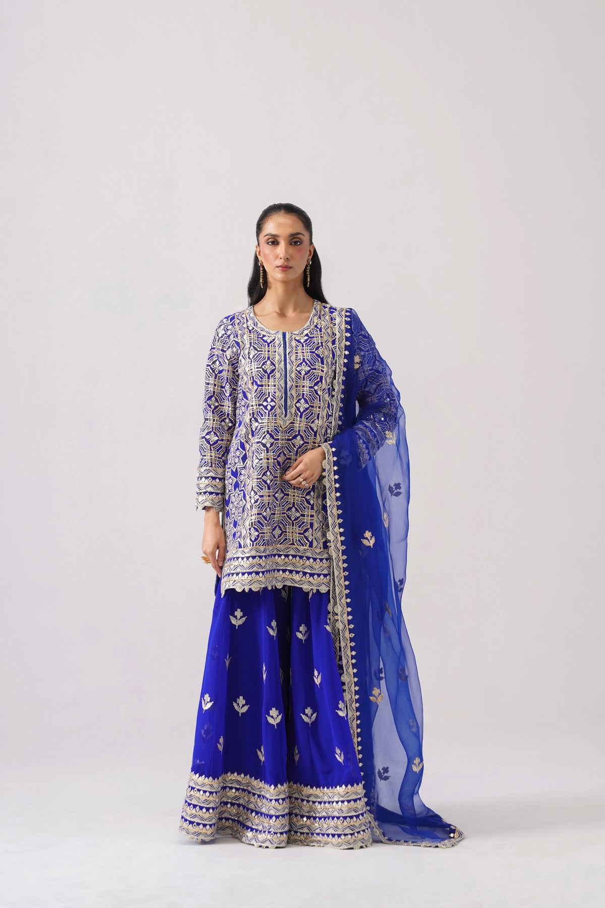 Roshini - Short Kurta Sharara Set