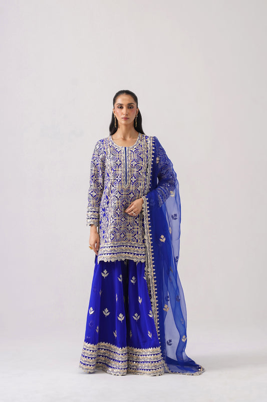 Roshini - Short Kurta Sharara Set