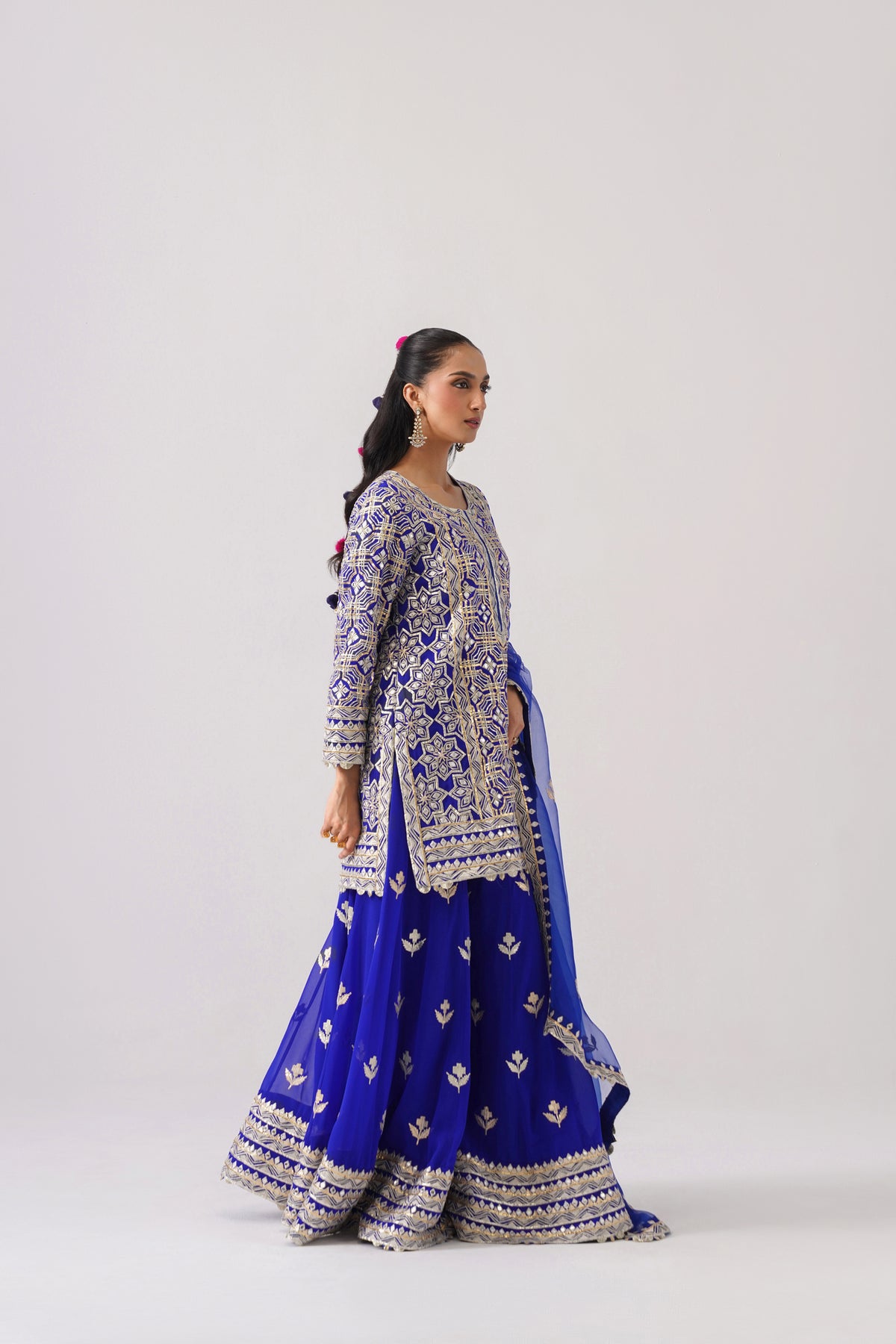 Roshini - Short Kurta Sharara Set