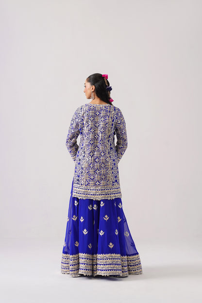 Roshini - Short Kurta Sharara Set