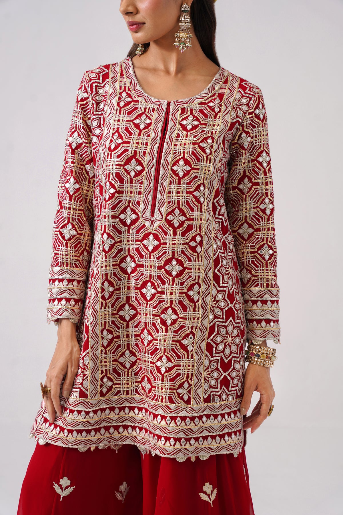 Roshini - Short Kurta Sharara Set