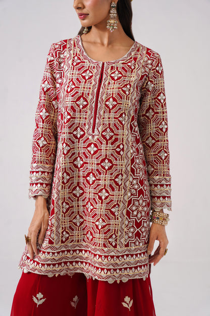 Roshini - Short Kurta Sharara Set