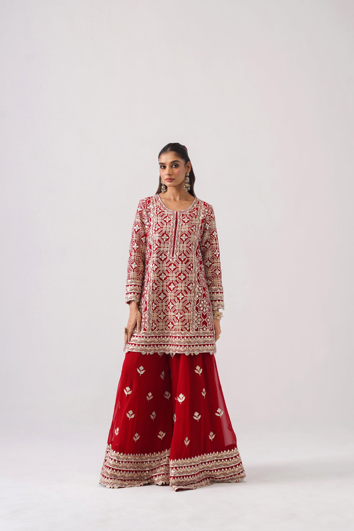 Roshini - Short Kurta Sharara Set
