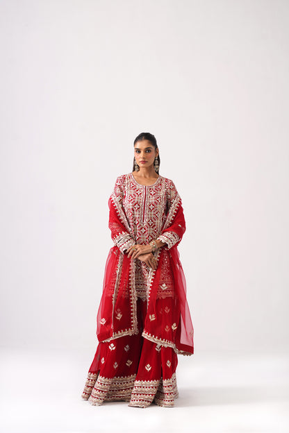 Roshini - Short Kurta Sharara Set