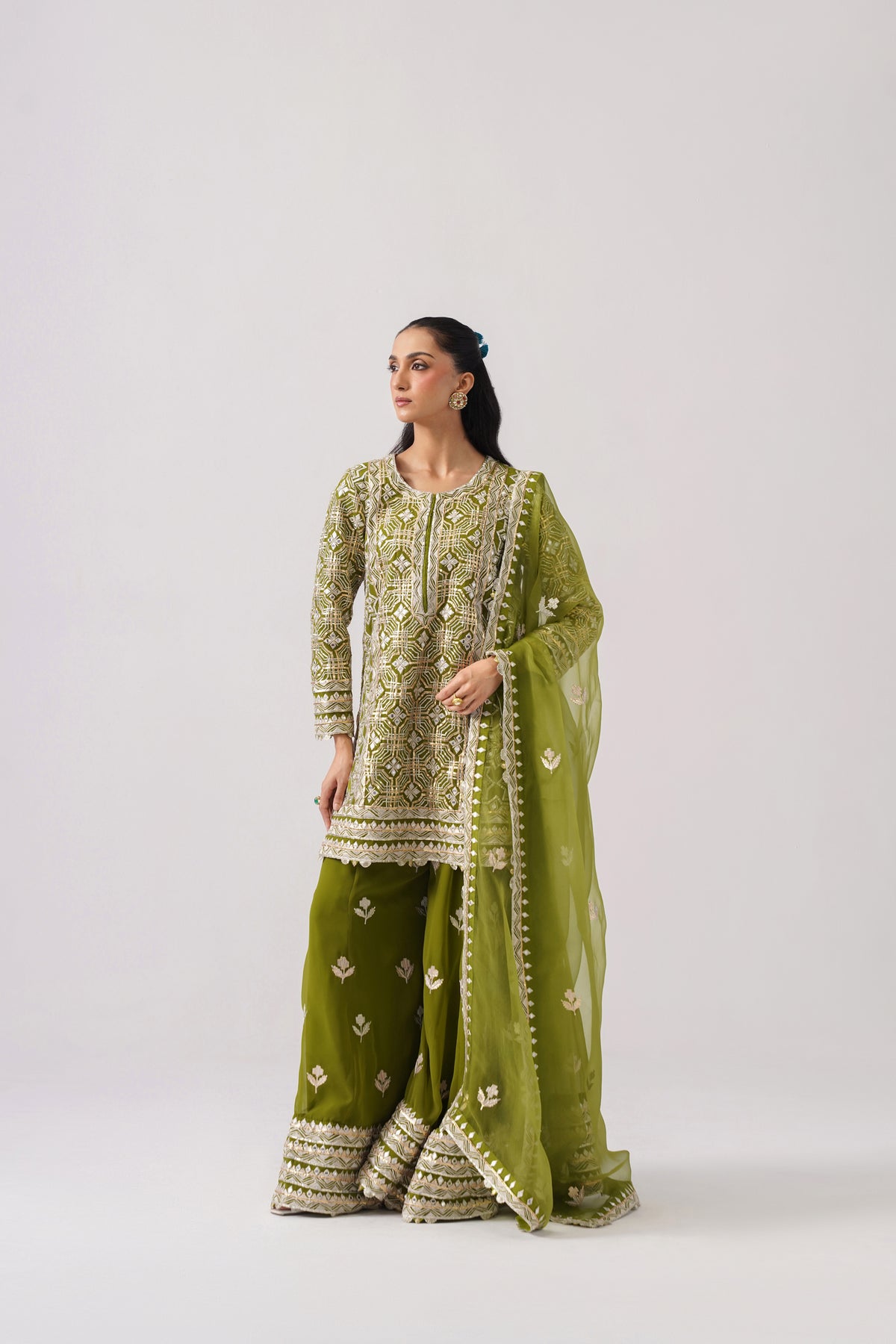 Roshini - Short Kurta Sharara Set