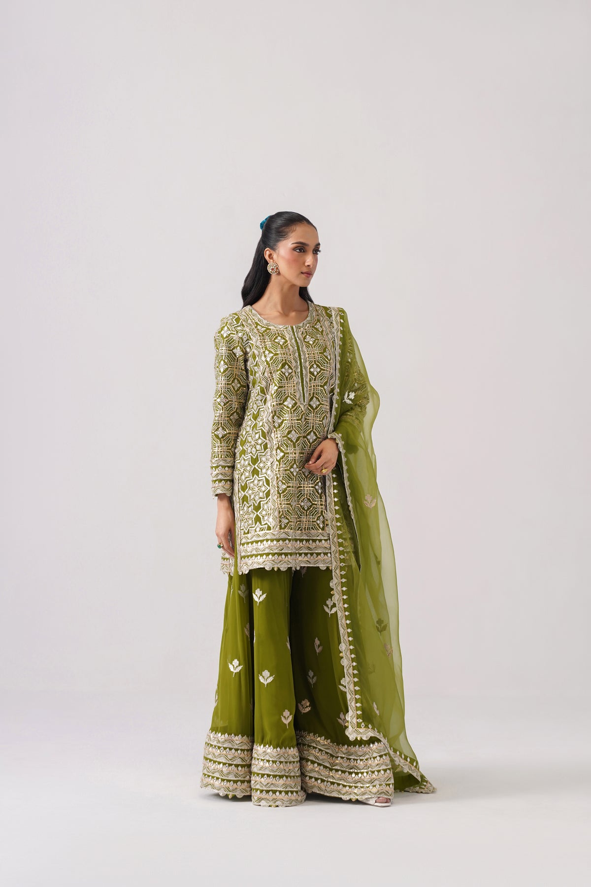 Roshini - Short Kurta Sharara Set