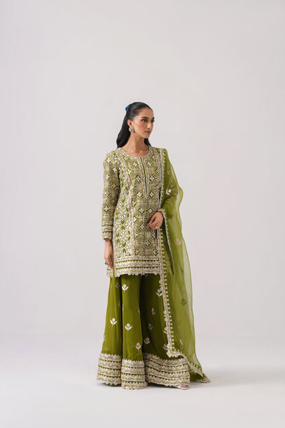 Roshini - Short Kurta Sharara Set