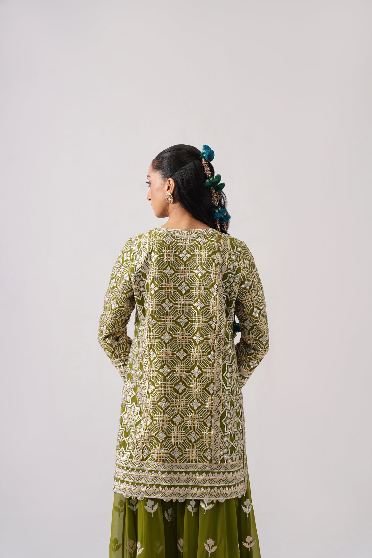 Roshini - Short Kurta Sharara Set
