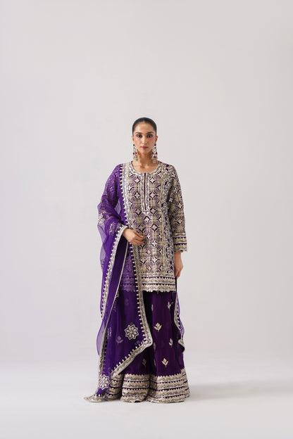 Roshini - Short Kurta Sharara Set