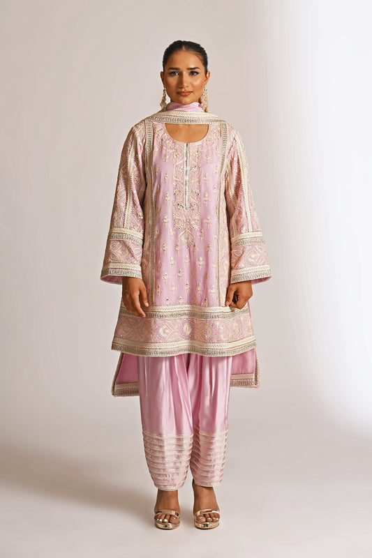 Amyra - Short Kurta Set - Pink