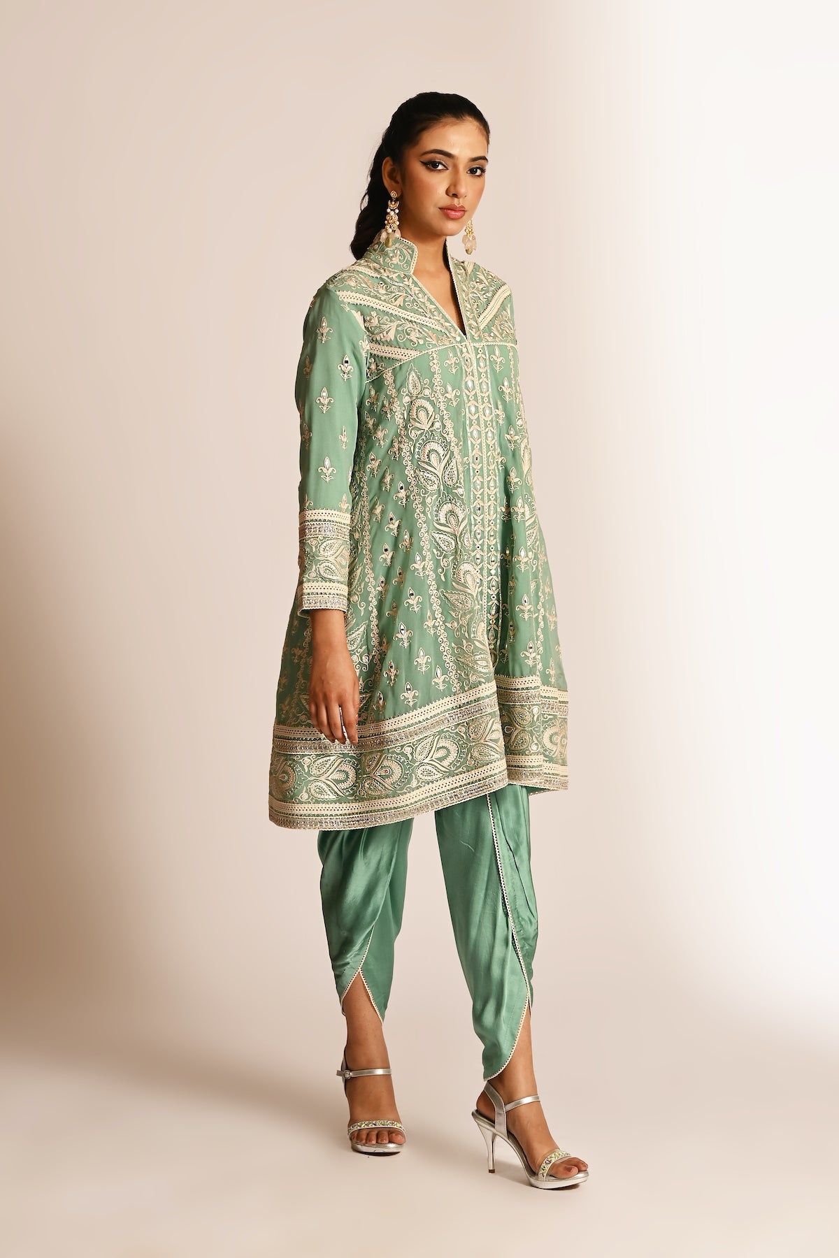 Amyra - Baby Doll with Tulip Pants - Green