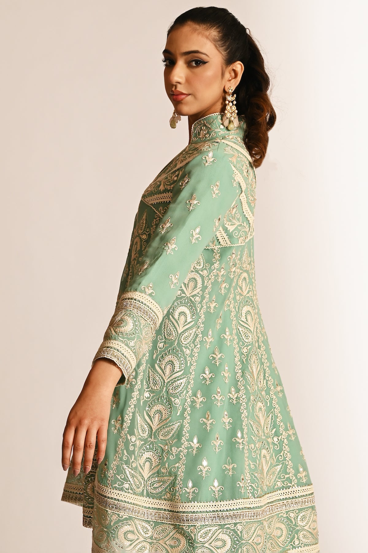 Amyra - Baby Doll with Tulip Pants - Green