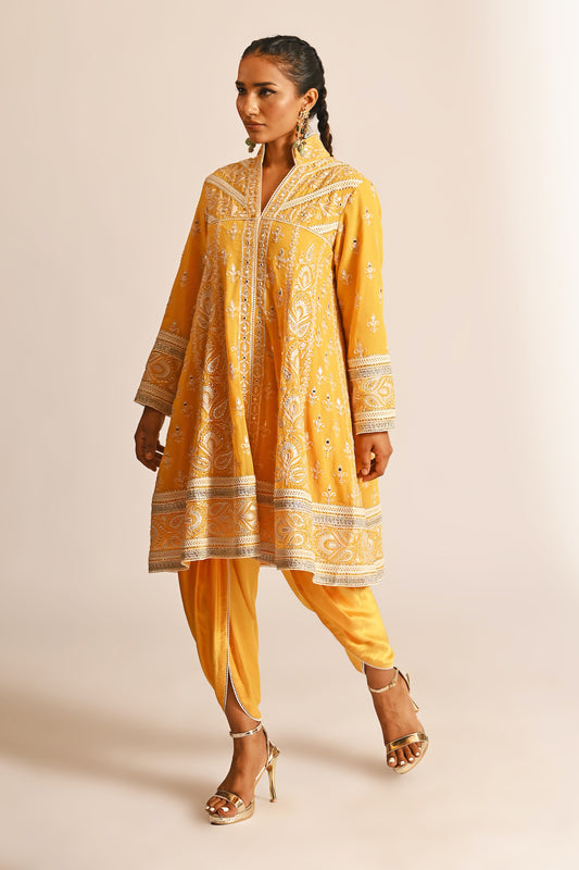 Amyra - Baby Doll with Tulip Pants - Yellow
