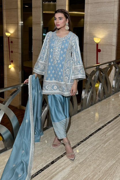 Amyra - Short Kurta Set - Blue