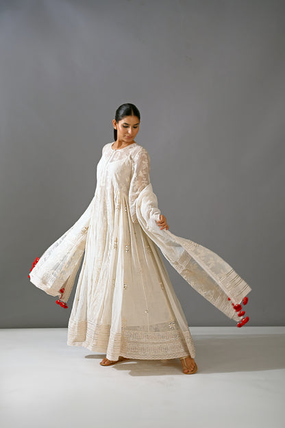 Chandni - Side Geather Kalidar Set