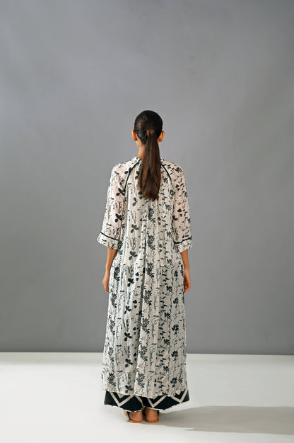 Chandni - Printed Front Open Kurta Set