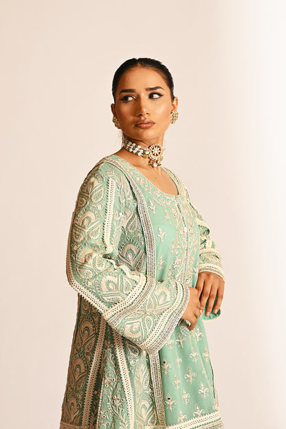 Amyra - Short Kurta Set - Aqua